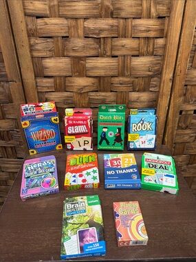 Hasbro Card Game Bundle –Rook, Dutch Blitz, Scrabble etc
